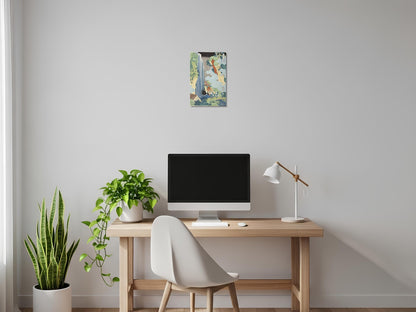 La cascada en Ono en la ruta del Kisokaido - Katsushika Hokusai