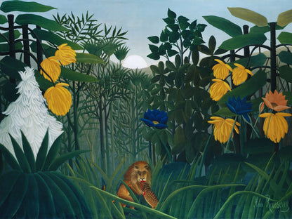 La comida del león - Henri Rousseau