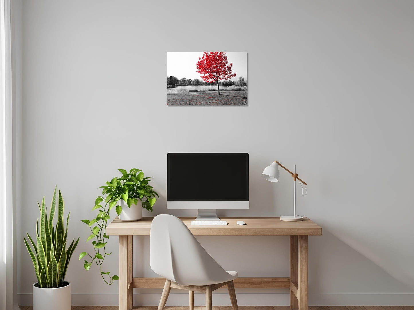 La silla y el árbol rojo