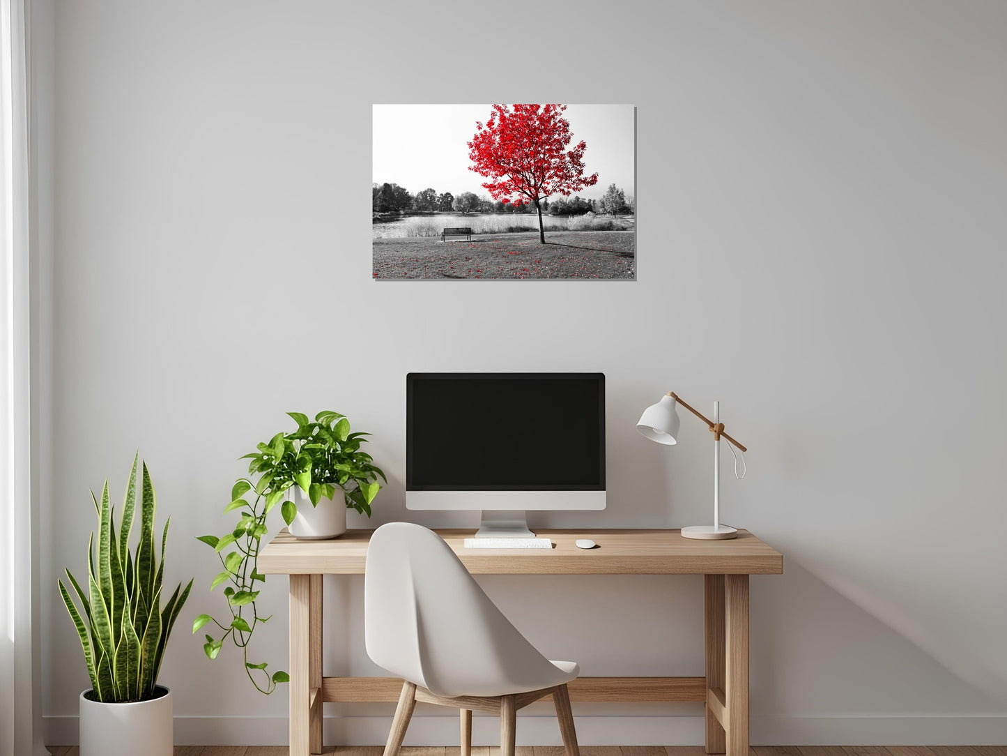 La silla y el árbol rojo