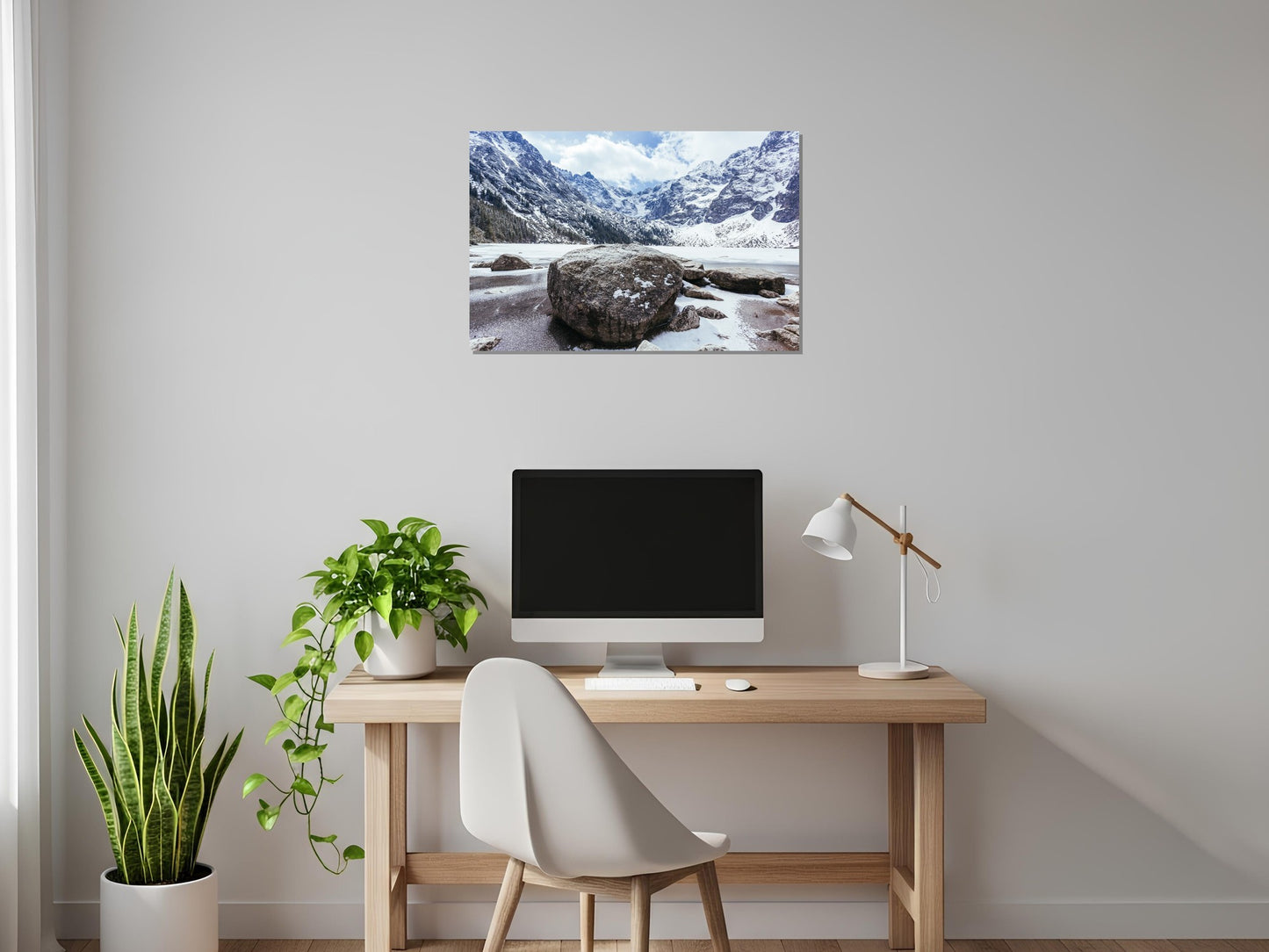 Lago glaciar congelado