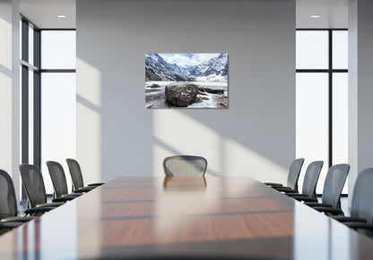 Lago glaciar congelado