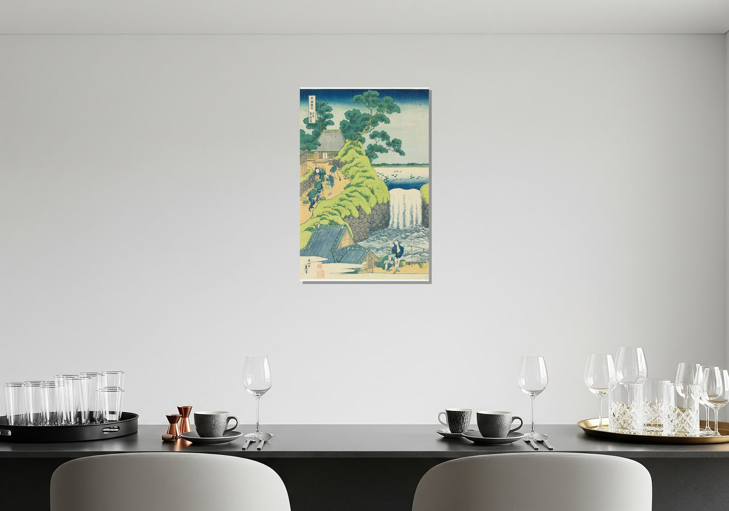 Las cataratas de Aoigaoka en la Capital del Este - Katsushika Hokusai