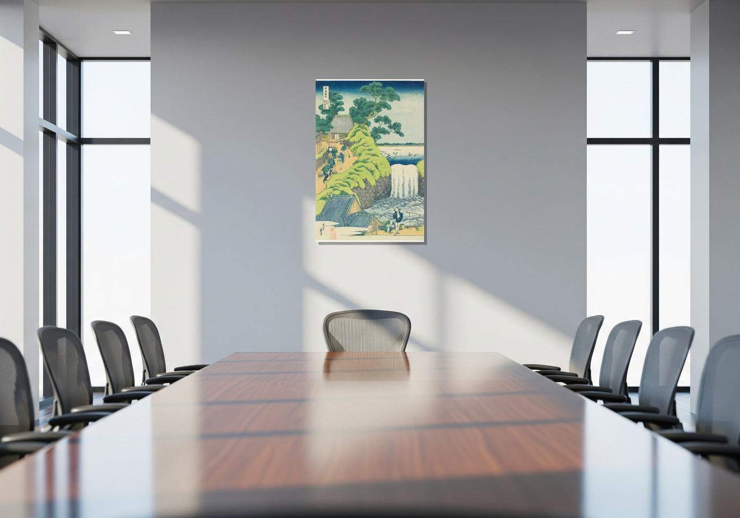 Las cataratas de Aoigaoka en la Capital del Este - Katsushika Hokusai