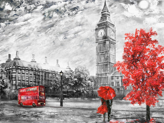 Lluvia frente al Big Ben