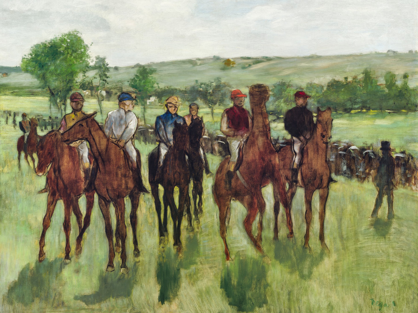 Los jinetes - Edgar Degas