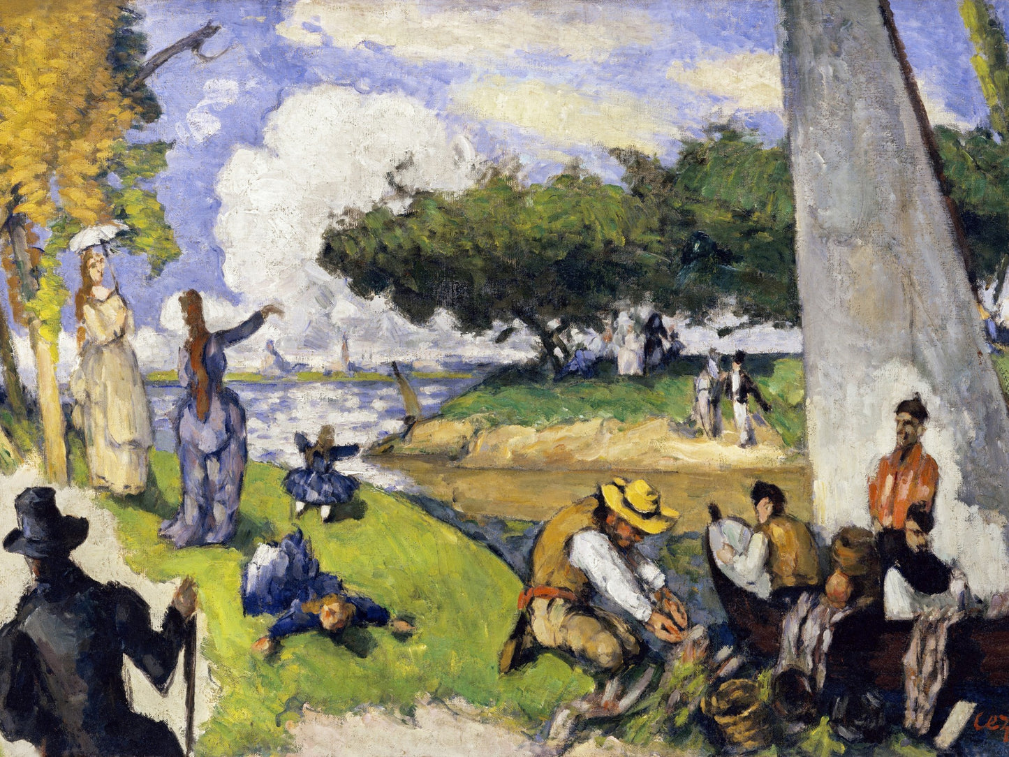 Los pescadores - Paul Cezanne