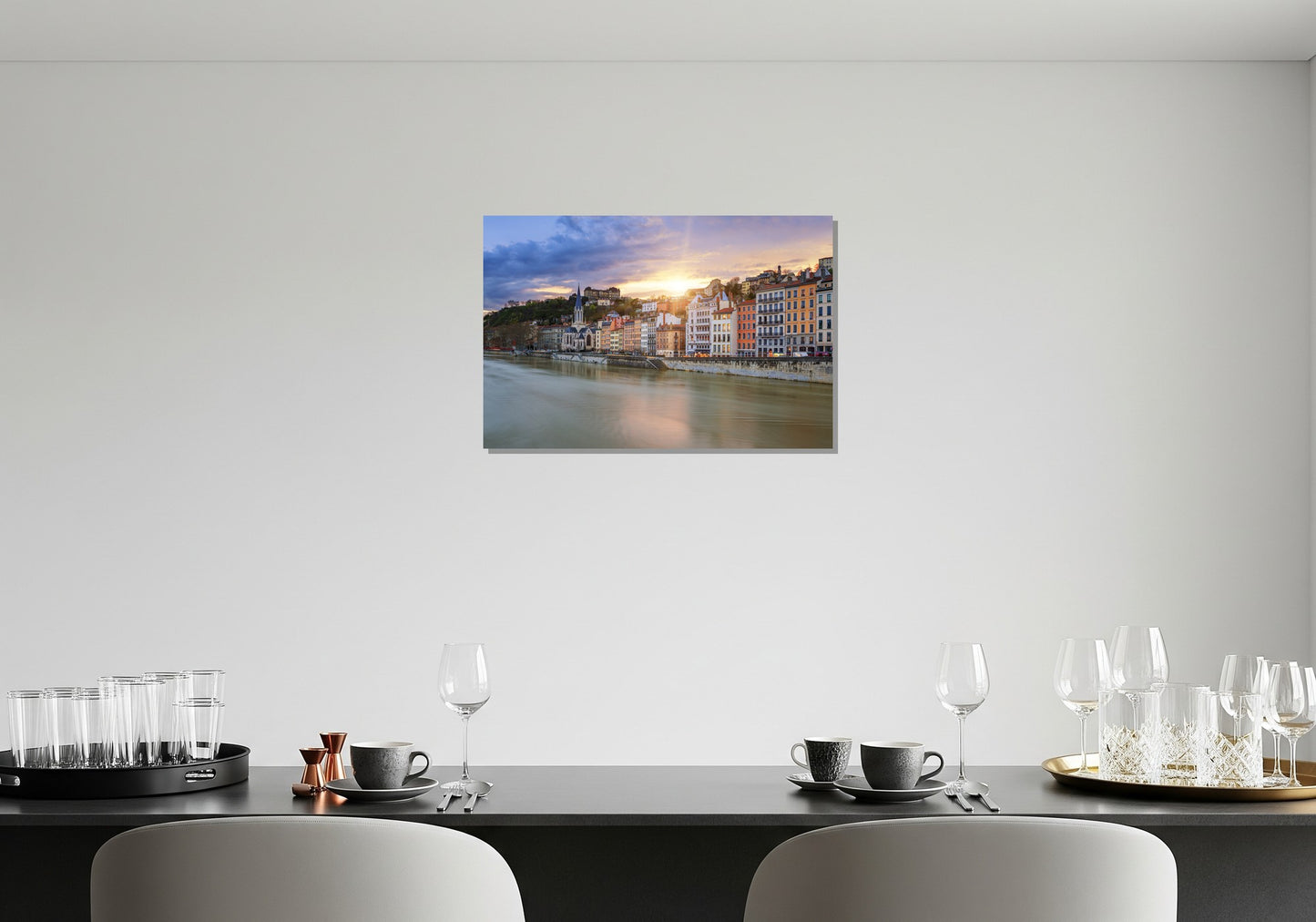 Lyon sobre el río Ródano - Francia