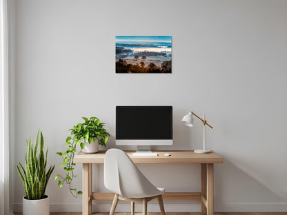 Mañana brumosa y helada