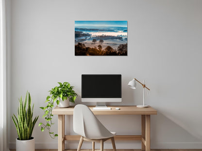 Mañana brumosa y helada