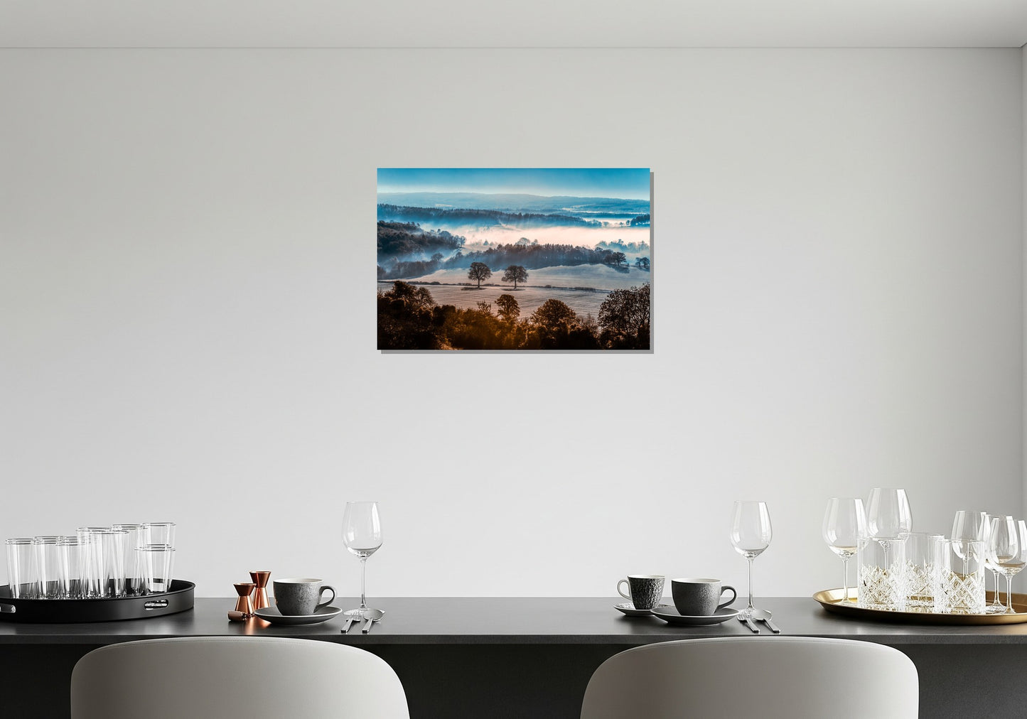 Mañana brumosa y helada