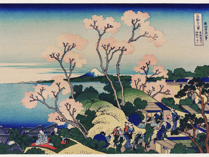 Monte Fuji con cerezos en flor - Katsushika Hokusai