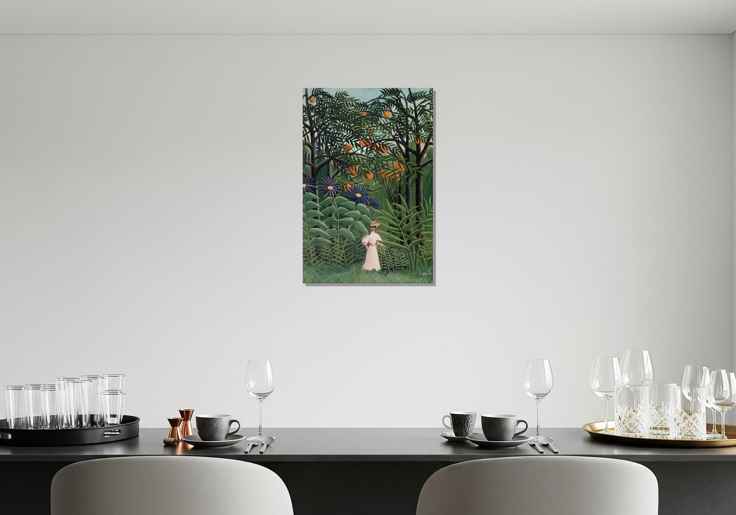 Mujer caminando en un bosque - Henri Rousseau