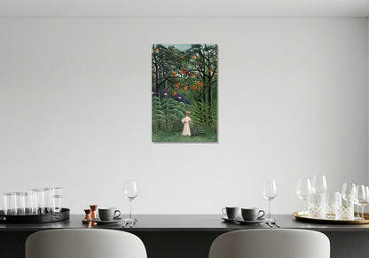 Mujer caminando en un bosque - Henri Rousseau