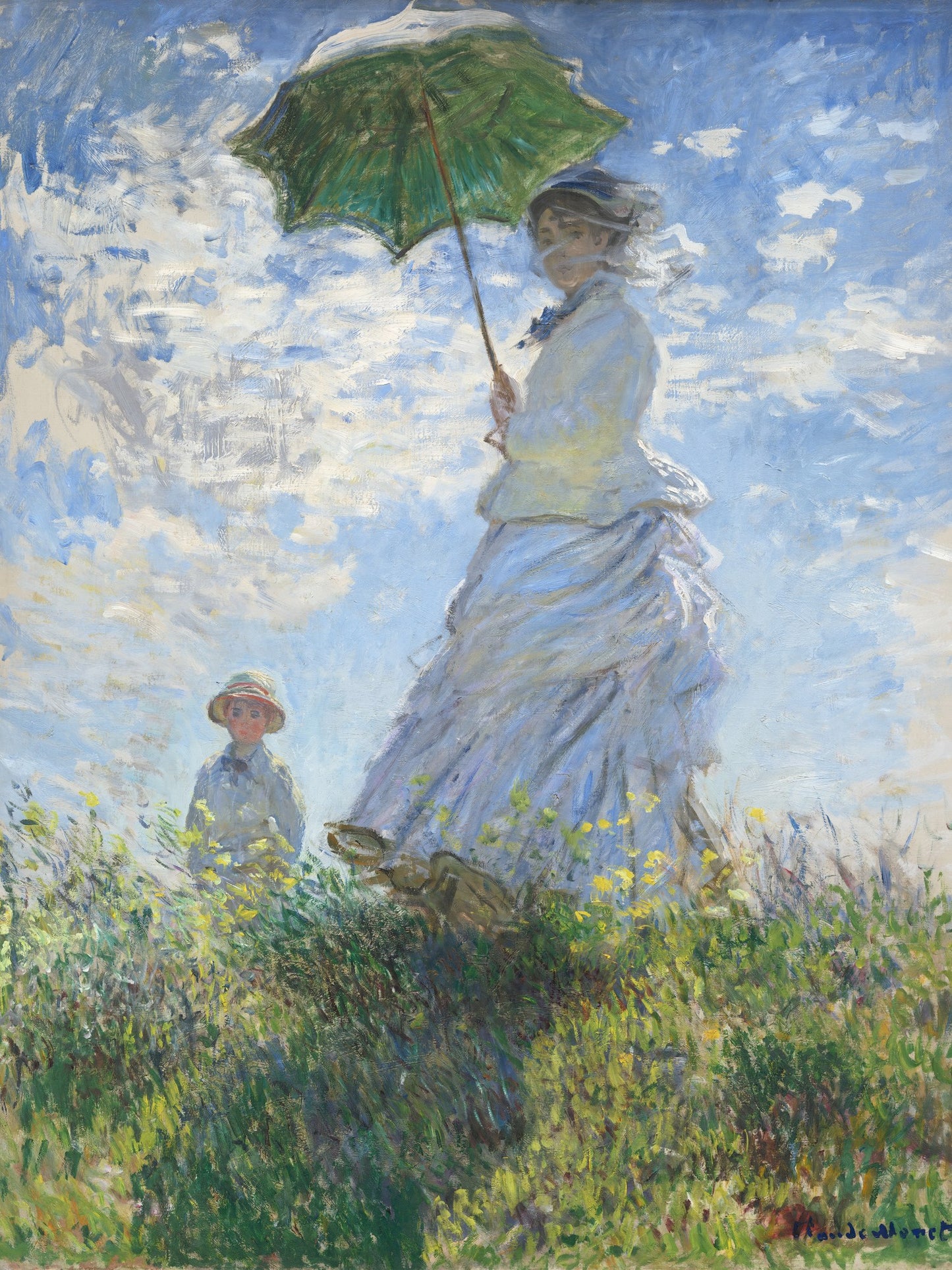 Mujer con sombrilla - Claude Oscar Monet