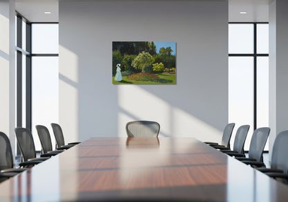 Mujer en el jardín - Claude Monet