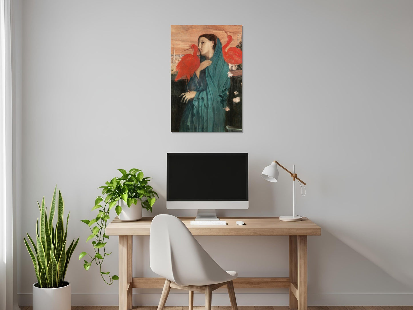 Mujer joven con Ibis - Edgar Degas