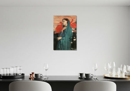 Mujer joven con Ibis - Edgar Degas