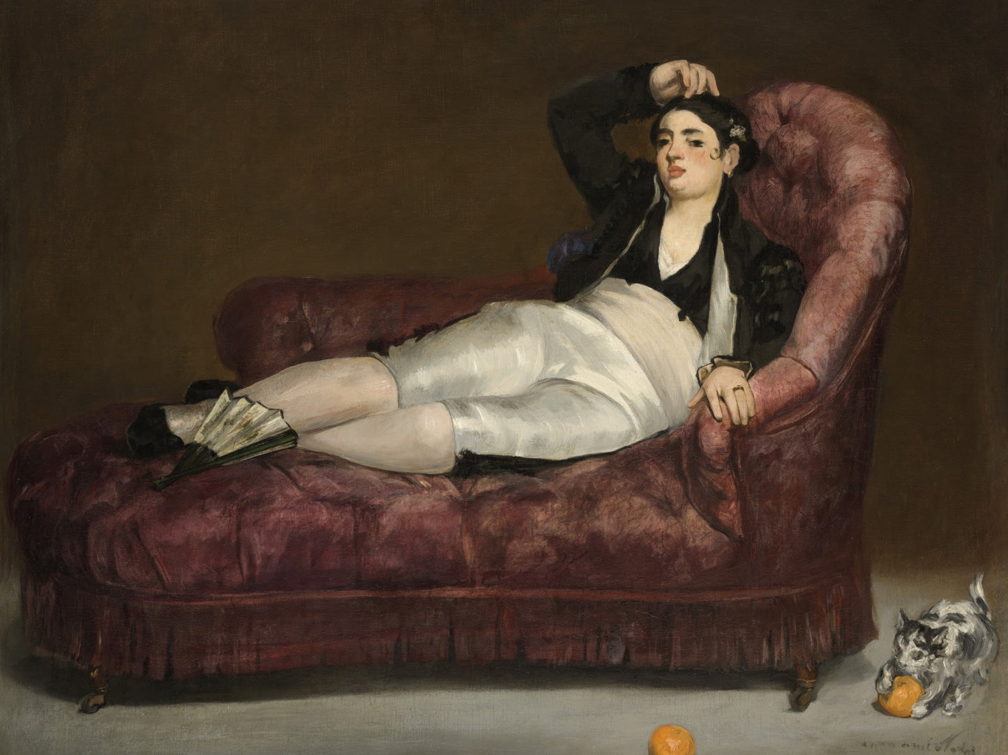 Mujer joven reclinada en traje español - Edouard Manet