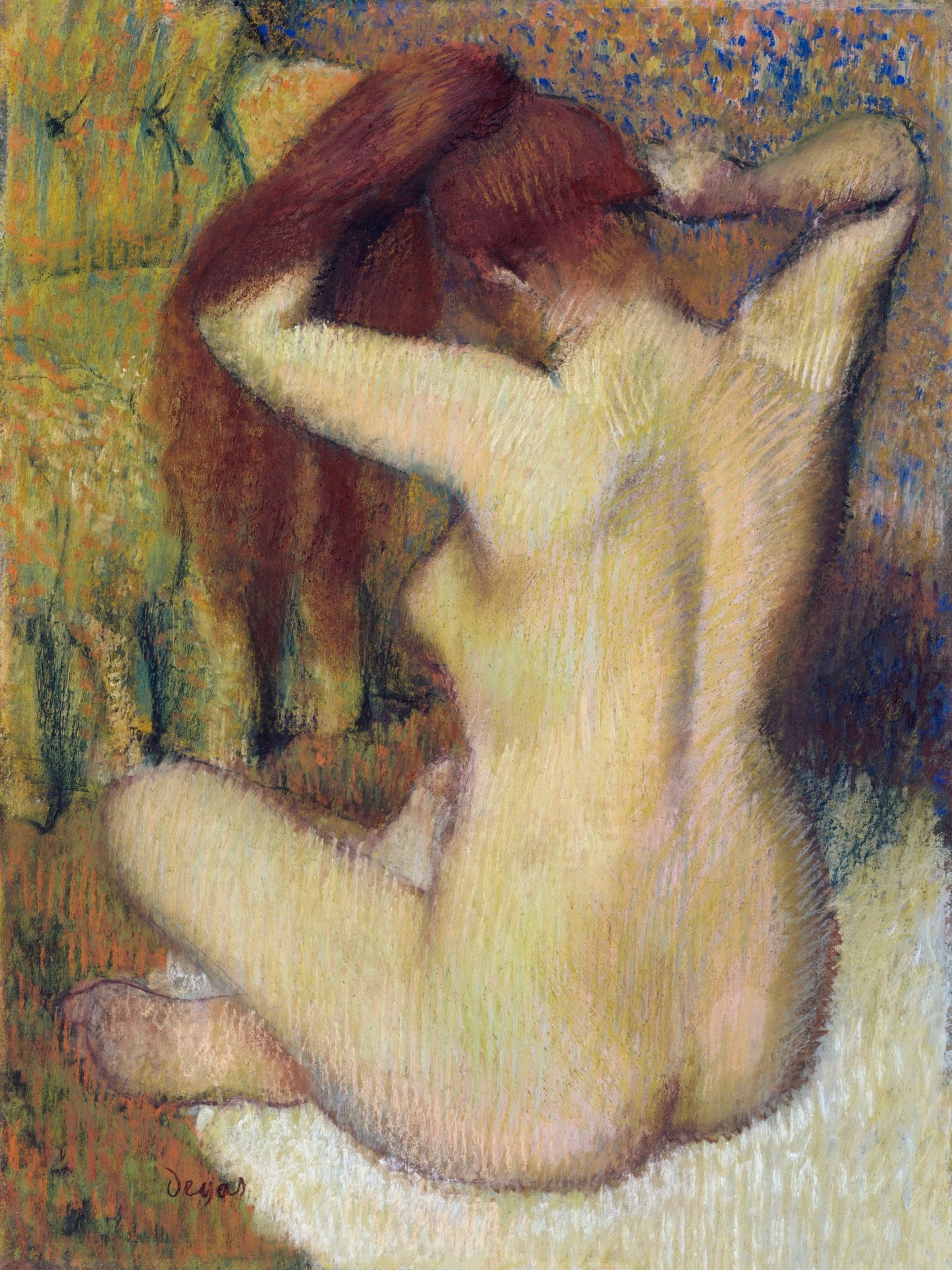 Mujer peinándose - Edgar Degas