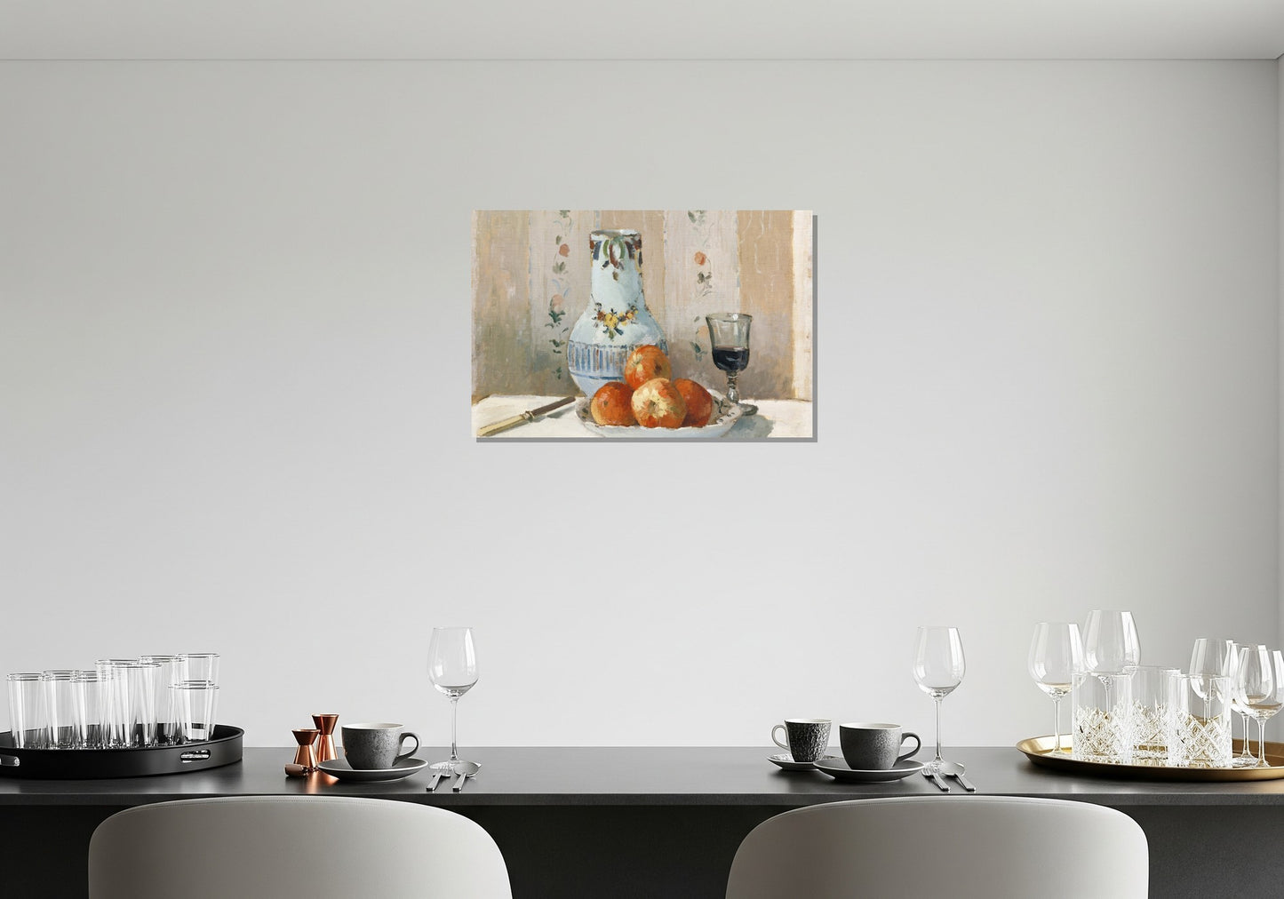 Naturaleza muerta con manzanas y cántaro - Camille Pissarro