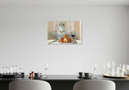 Naturaleza muerta con manzanas y cántaro - Camille Pissarro