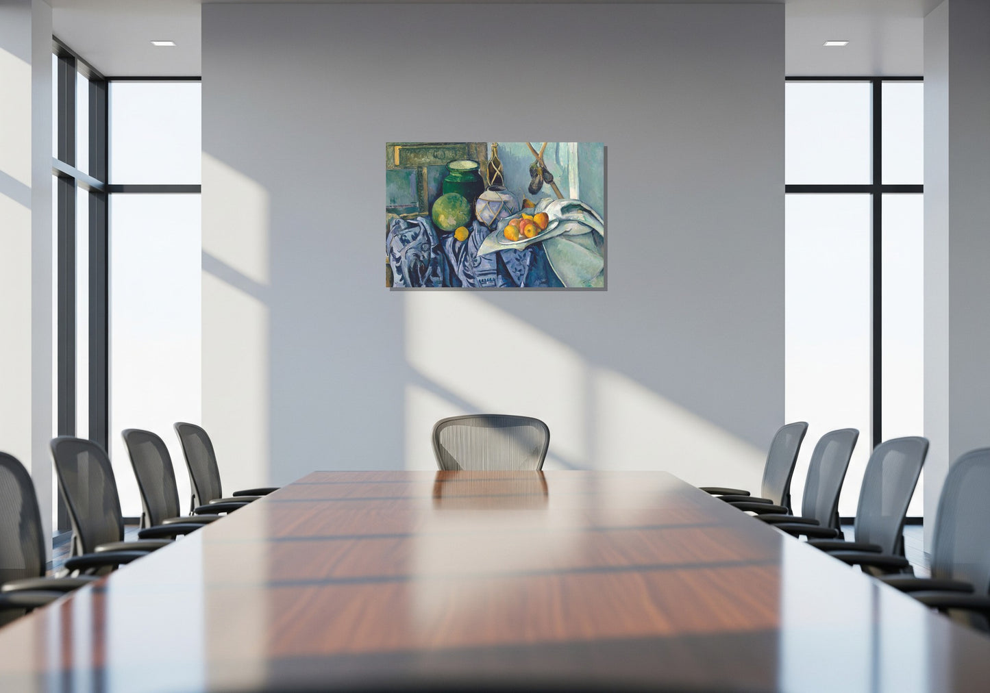 Naturaleza muerta con tarro de jengibre y berenjenas - Paul Cezanne