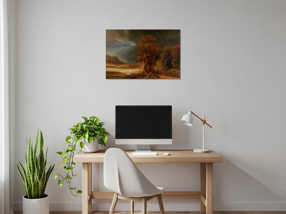 Paisaje con el Buen Samaritano - Rembrandt van Rijn