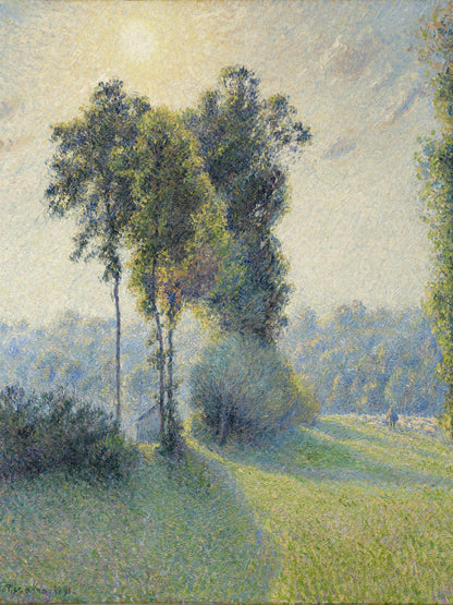 Paisaje en Saint-Charles cerca Gisors, atardecer - Camille Pissarro