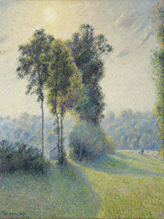 Paisaje en Saint-Charles cerca Gisors, atardecer - Camille Pissarro