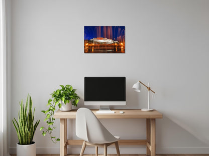 Palacio iluminado en elñ Tibet