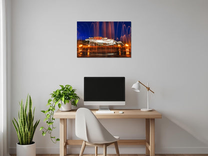 Palacio iluminado en elñ Tibet