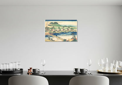 Puente Togetsu en Arashiyama, Yamashiro - Katsushika Hokusai