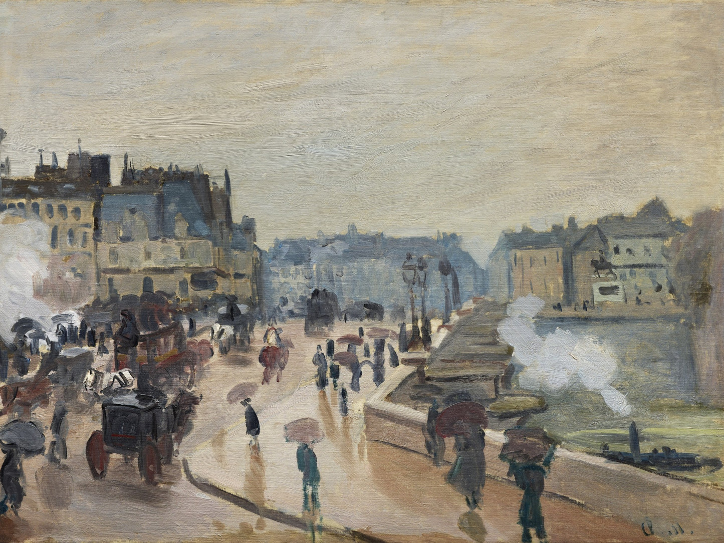 Puente nuevo en París - Claude Monet