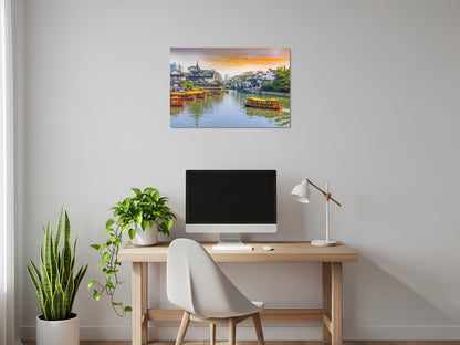 Río Qinhuai en Nanjing - China