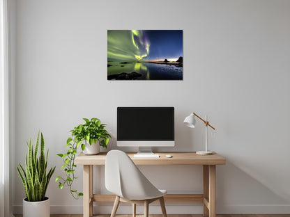 Reflejo de aurora boreal