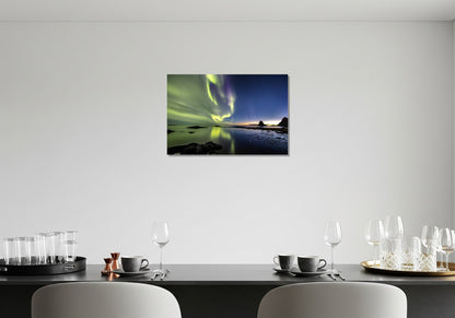 Reflejo de aurora boreal