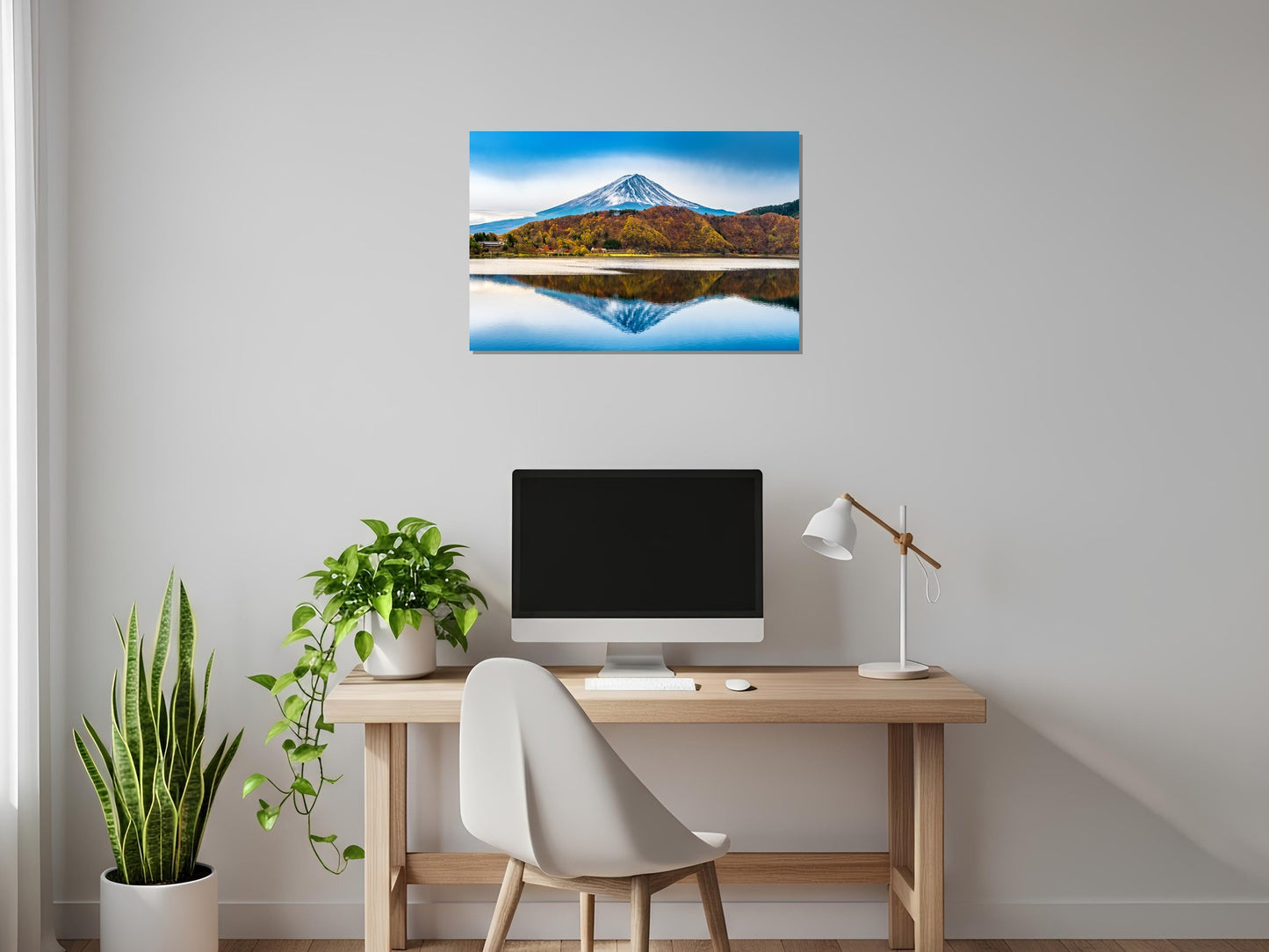 Reflejo del monte Fuji sobre el lago Kawaguchi