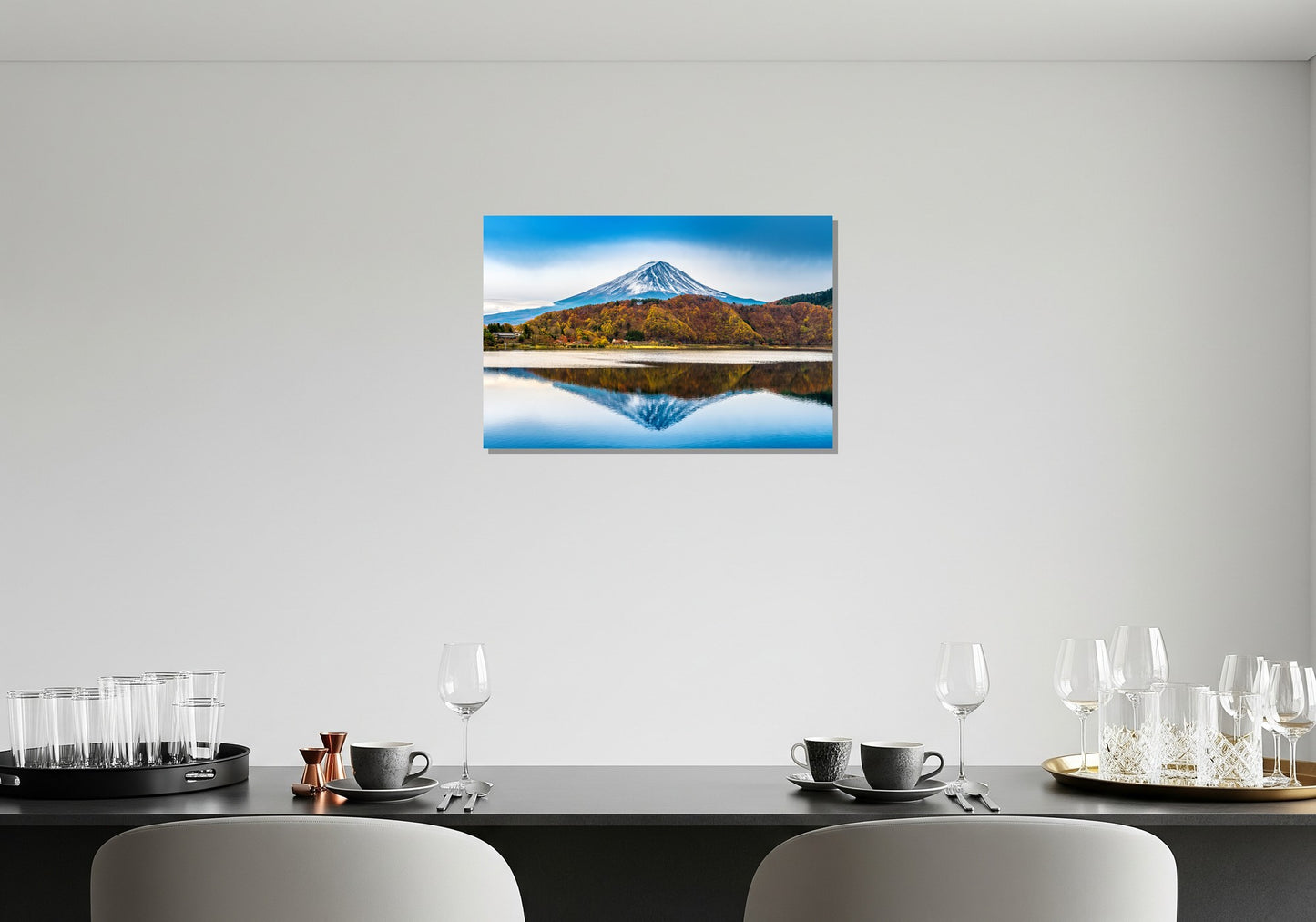 Reflejo del monte Fuji sobre el lago Kawaguchi