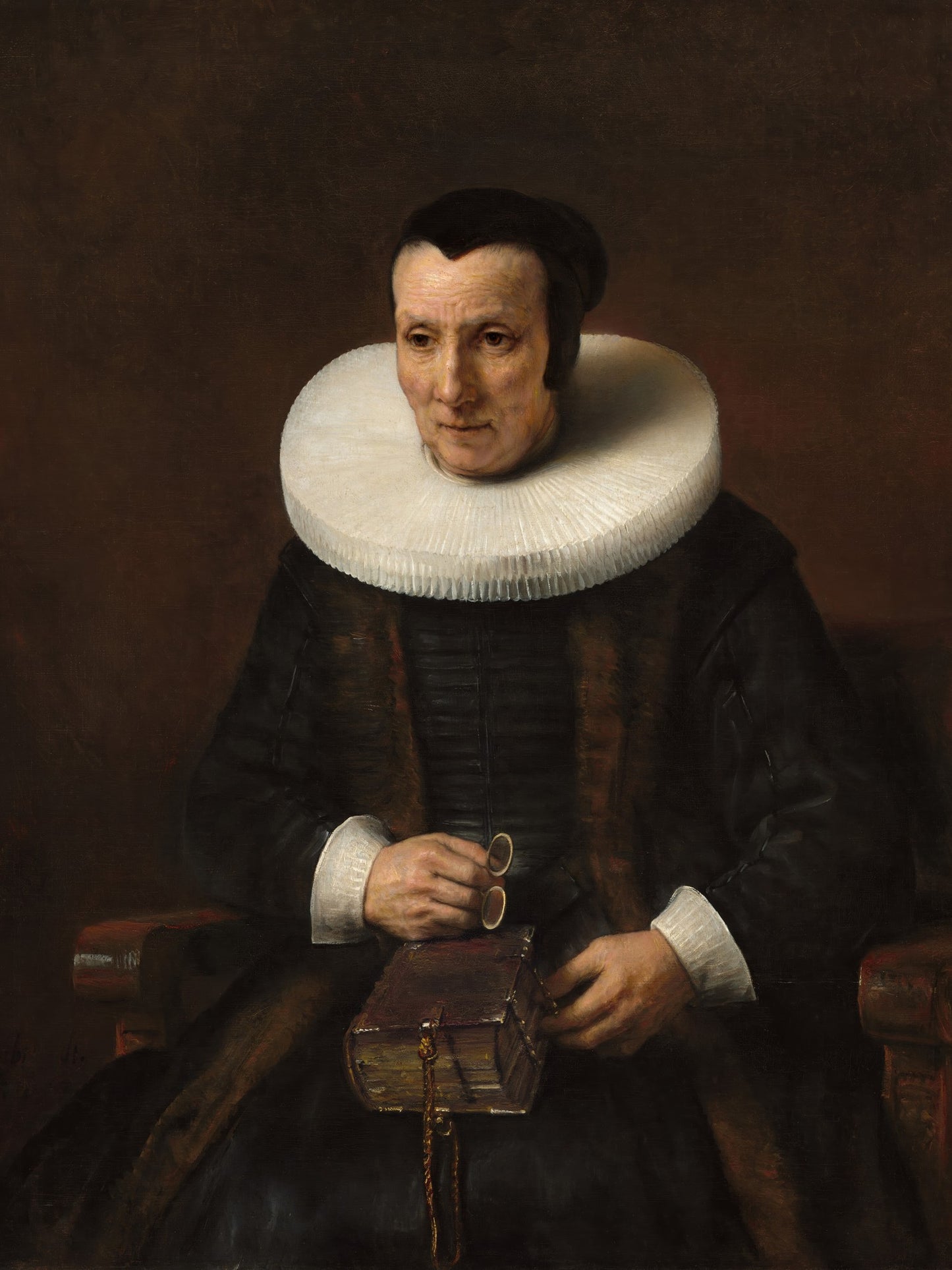 Una anciana con un libro - Rembrandt van Rijn