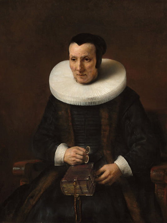 Una anciana con un libro - Rembrandt van Rijn