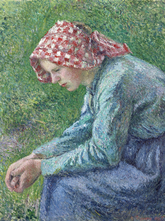 Una campesina sentada - Camille Pissarro