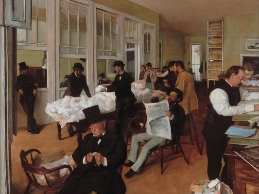 Una oficina de algodón en New Orleans - Edgar Degas