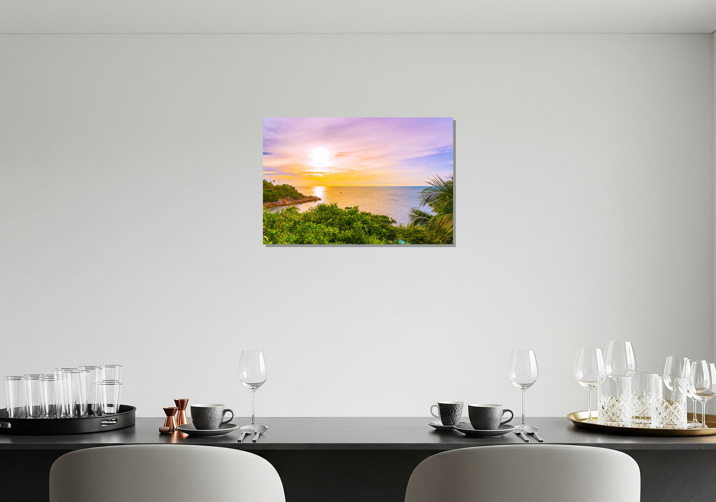 Vegetación tropical y mar