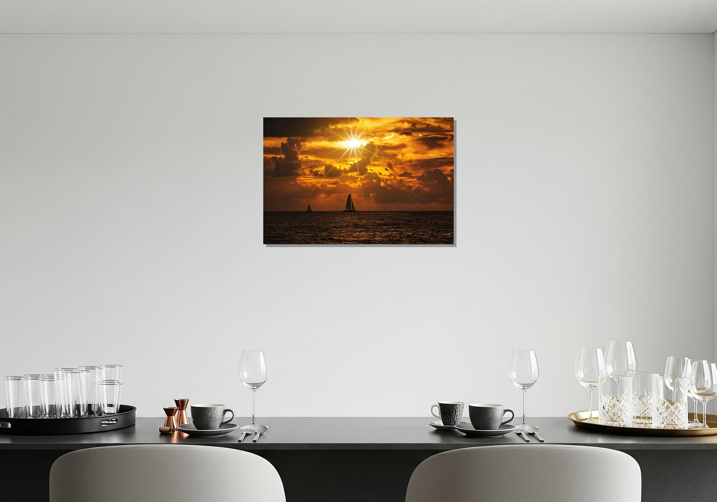 Veleros al atardecer