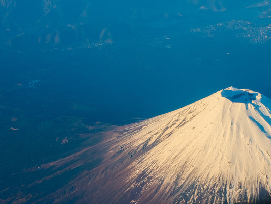 Vista aérea del monte Fuji