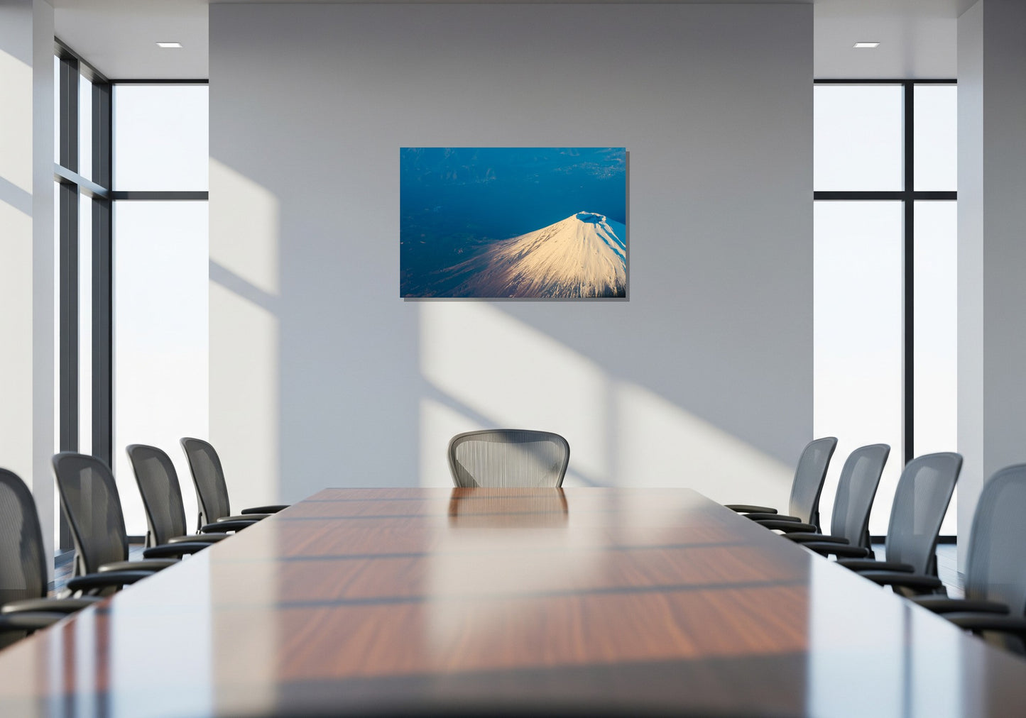 Vista aérea del monte Fuji